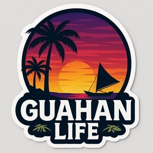 Guahan Life Sunset Sticker | Chamorro Guam